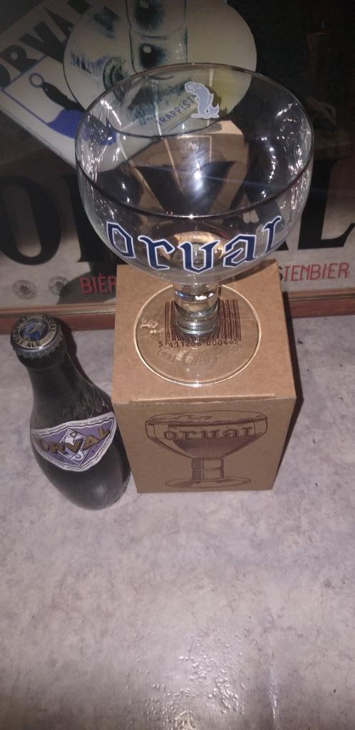 Orvalglas + fles 75e verjaardag , 1931-2006...., Ophalen, Zo goed als nieuw, Glas of Glazen
