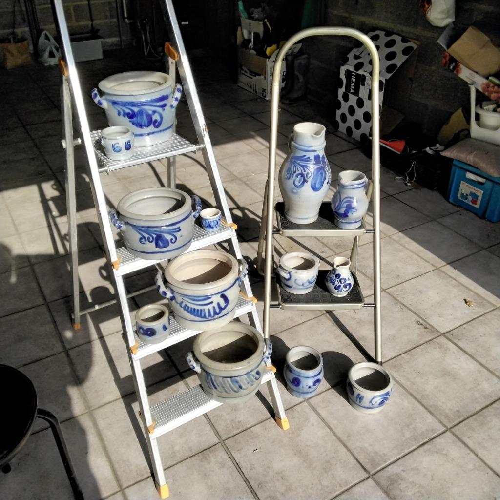 Pots en grès bleu et gris "Alsace", Antiquités & Art, Antiquités | Céramique & Poterie, Enlèvement