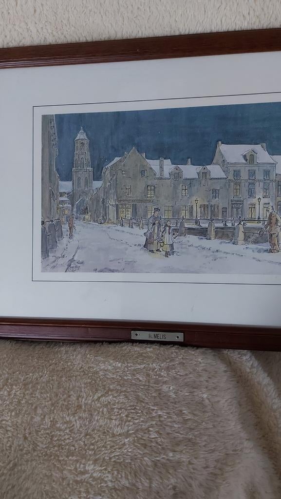 AQUAREL  H.melis, Antiek en Kunst, Ophalen