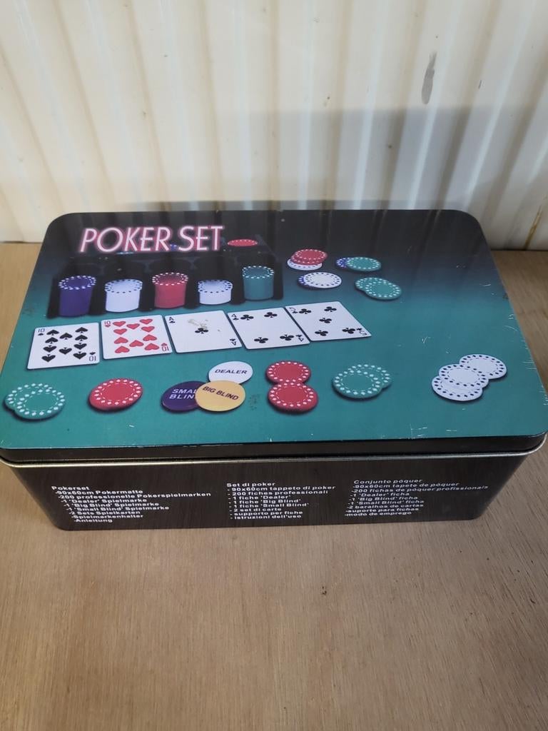 Poker set, Hobby en Vrije tijd, Gezelschapsspellen | Kaartspellen, Ophalen of Verzenden, Zo goed als nieuw