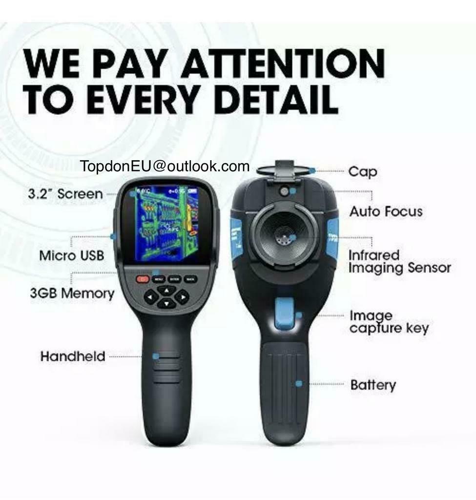 TOPDON LCD Digitale Thermal Camera Image IR Infrared, Auto diversen, Autogereedschap, Nieuw, Ophalen of Verzenden