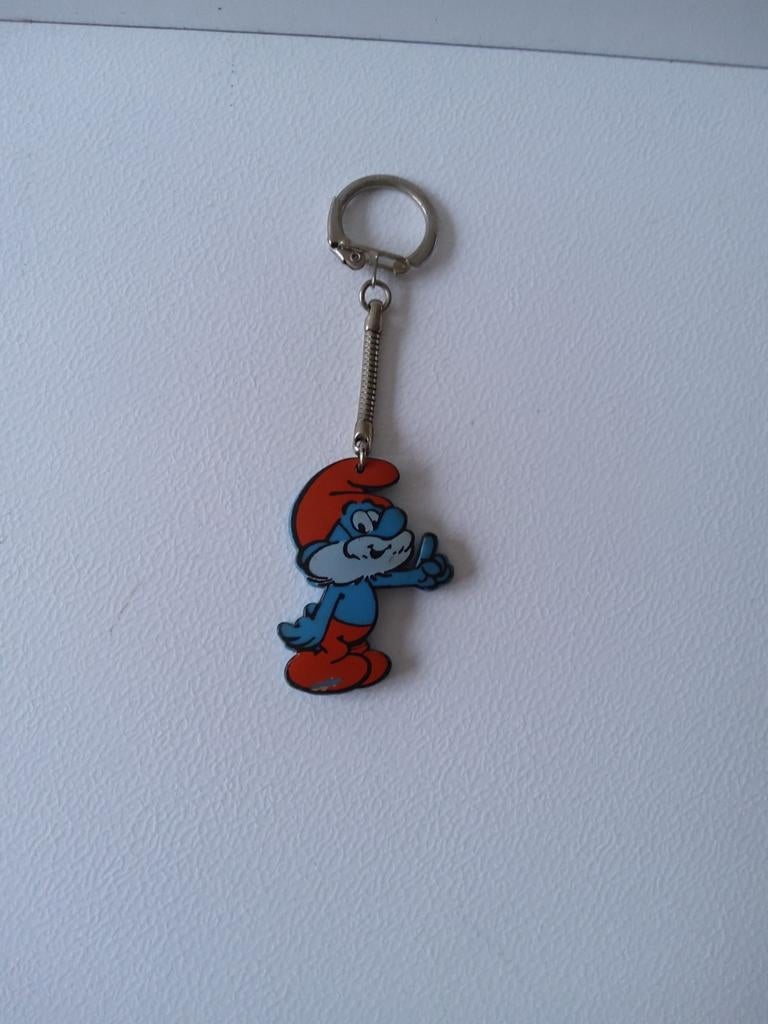 Porte clé Grand Schtroumpf, Collections, Schtroumpfs, Enlèvement ou Envoi, Comme neuf, Grand Schtroumpf, Poupée, Figurine ou Peluche