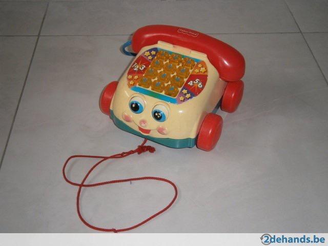 Fisher-Price retro telefoon met licht en geluid, Ophalen, Gebruikt, Met licht