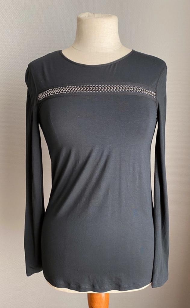 Zwart topje met lange mouwen Roberto Cavalli maat 38 - NIEUW, Maat 38/40 (M), Verzenden, Zwart, Nieuw