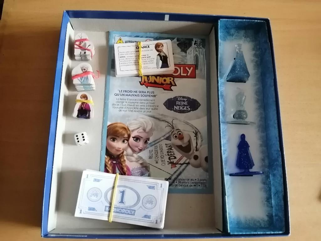 Monopoly Junior Reine des Neiges, Hobby en Vrije tijd, Ophalen of Verzenden, Hasbro