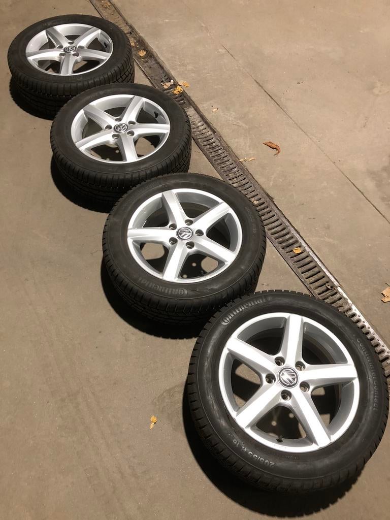 Winterwielenset VW Golf 5G0 Aspen, Auto-onderdelen, Banden en Velgen, Ophalen of Verzenden, Gebruikt