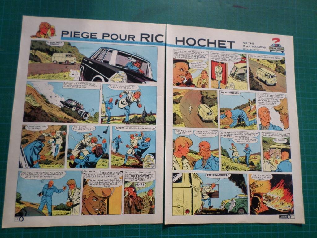 Ric Hochet - bandeau titre  piège pour Ric Hochet - 1966, Enlèvement ou Envoi, Autres personnages, Utilisé, Autres types