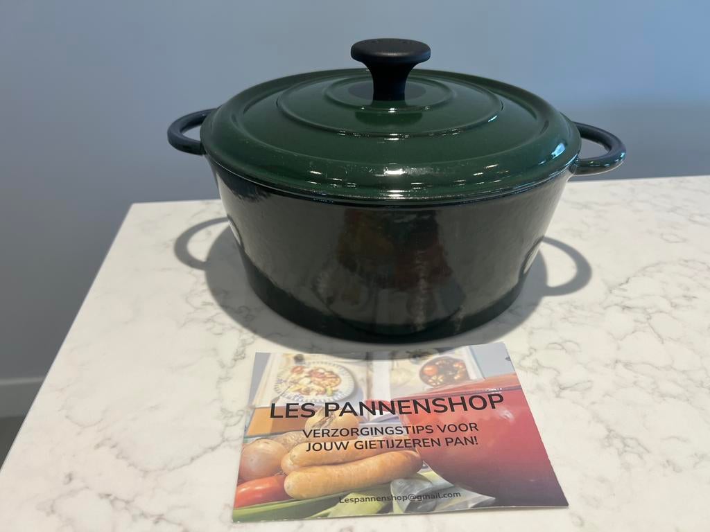 Poêle Nomar 24 cm, vert basilic, en état d'usage, Maison & Meubles, Cuisine | Casseroles & Poêles, Utilisé, Poêle à frire ou Sauteuse