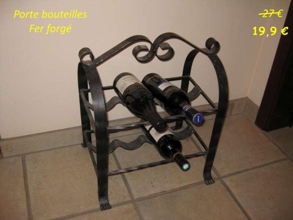 Smeedijzeren flessenrek + Diverse decoratie, Huis en Inrichting, Ophalen