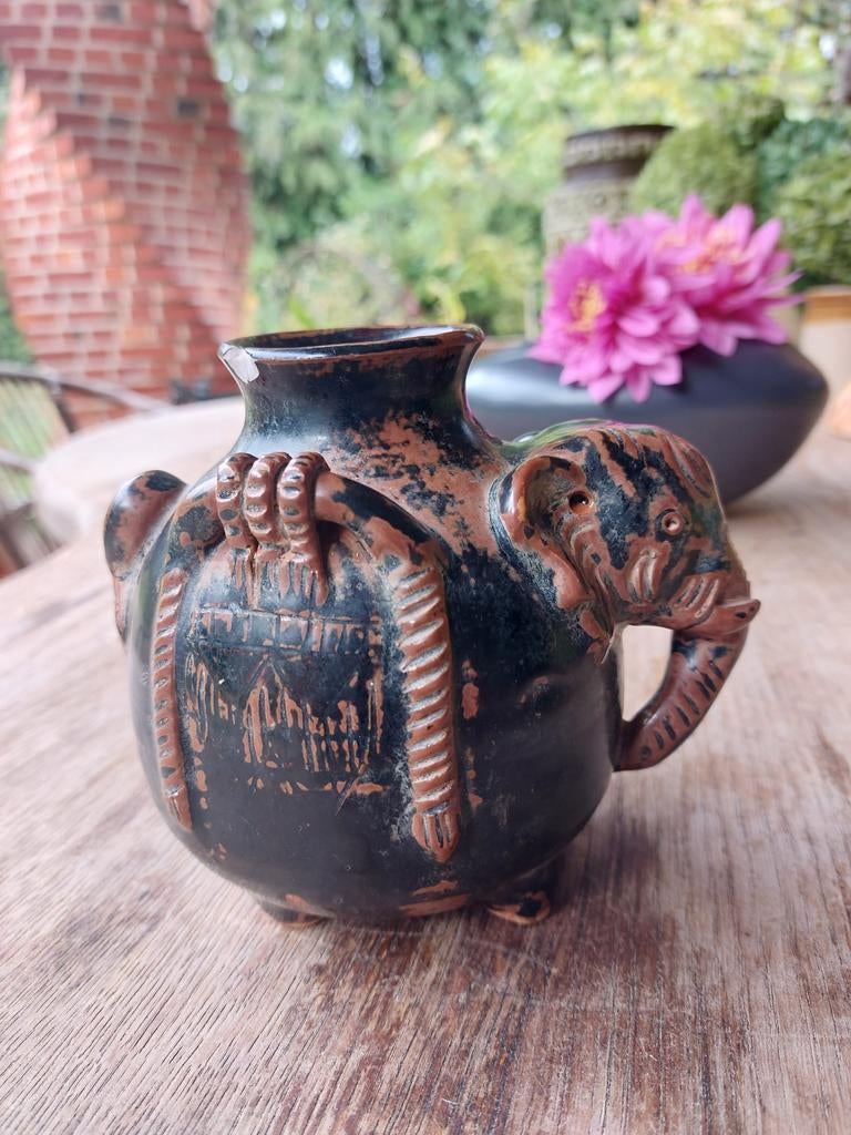 Keramische/olifant potje/, Antiek en Kunst, Ophalen of Verzenden