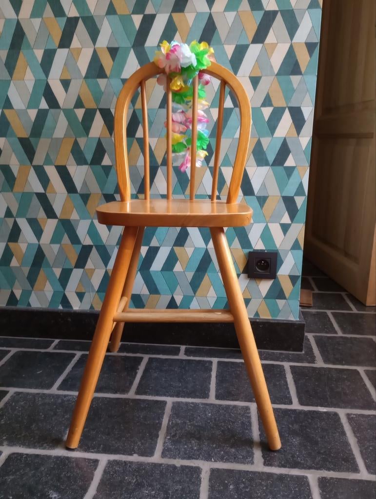 Retro bijzetstoel voor kinderen tot 8 jaar, Ophalen of Verzenden, Gebruikt