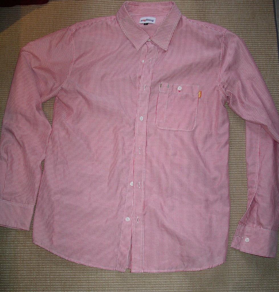 Chemise homme blanche lignée rouge - taille L, Rouge, Tour de cou 41/42 (L), Enlèvement ou Envoi, Porté