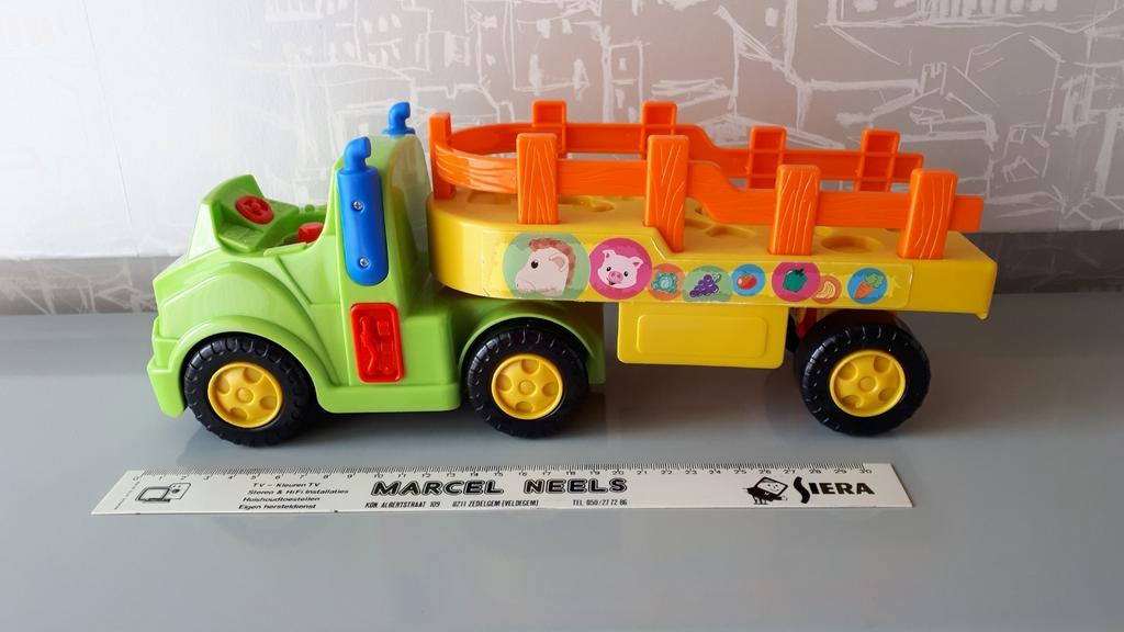Stevige trekker met aanhangwagen kiddieland met muziekje, Enlèvement ou Envoi, Utilisé