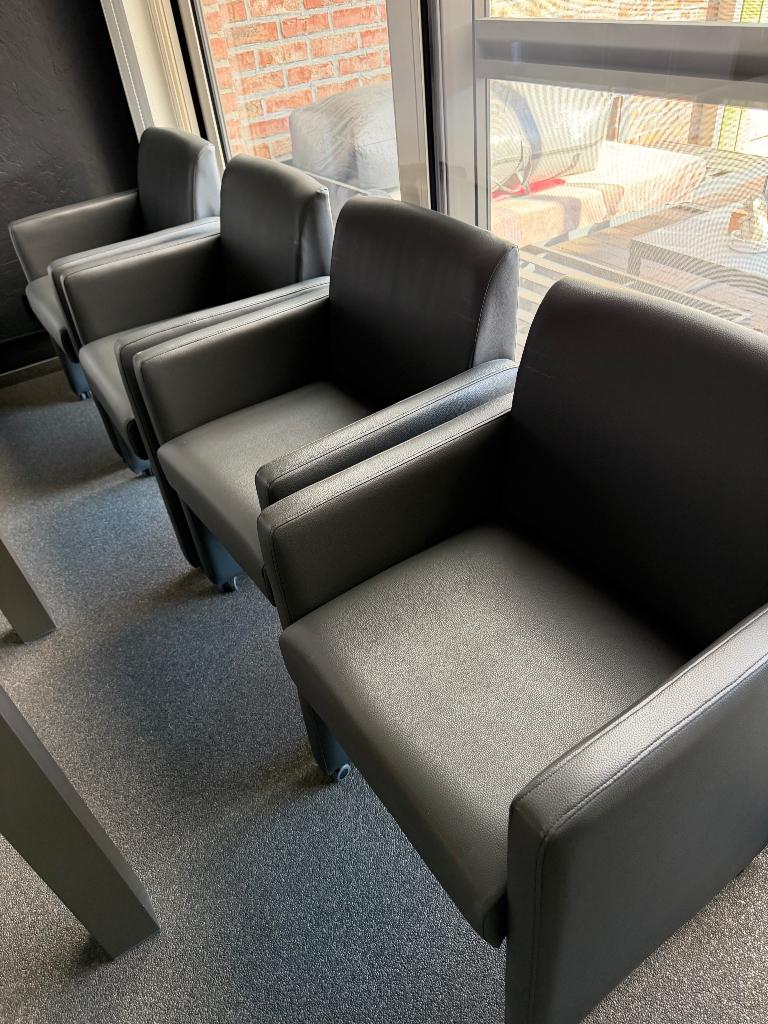 Tafelstoelen, Gris, Enlèvement, Utilisé, Cuir