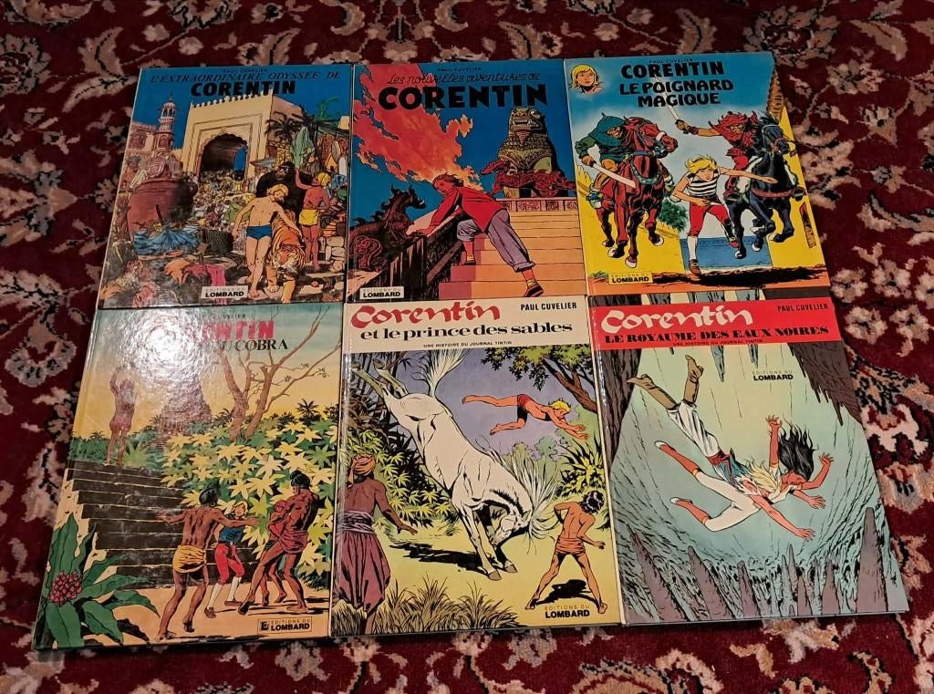 Corentin - 6 albums, Gelezen, Paul Cuvelier., Ophalen of Verzenden, Meerdere stripboeken