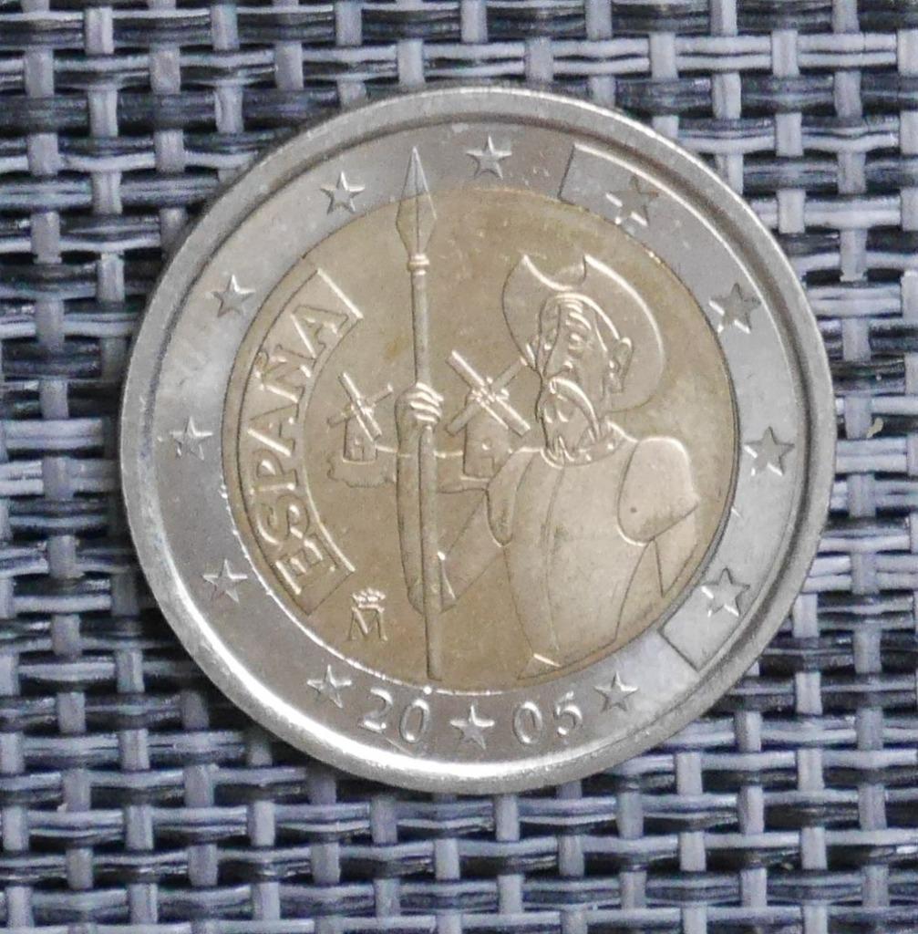 2 euro Spanje 2005 UNC Don Quichot, Ophalen of Verzenden, Spanje, 2 euro, Setje