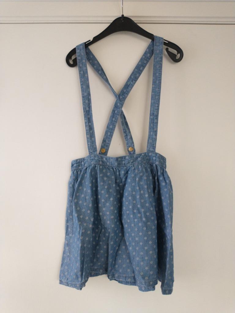 Salopette rok met stippen - H&M - maat 128, Kinderen en Baby's, Gebruikt, Meisje, H&M, Ophalen of Verzenden