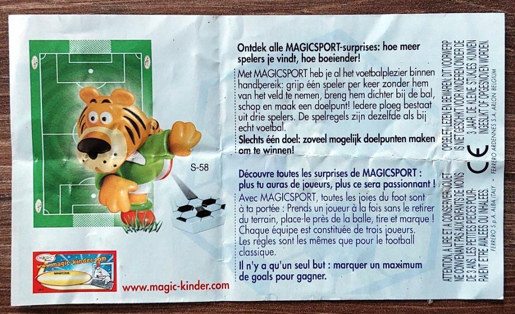 Papier BPZ Magicsport S-58 Belgique Benelux, Enlèvement ou Envoi, Comme neuf, Figurines en plastique dur