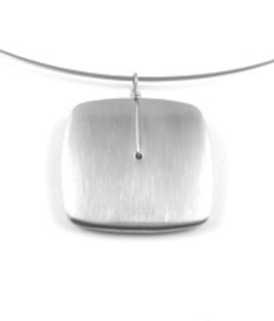 Pendentif pour femme en acier inoxydable brossé mat, Enlèvement ou Envoi, Neuf
