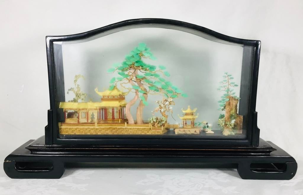 SAN YOU grote vintage antiek Chinees diorama, Antiek en Kunst, Ophalen of Verzenden