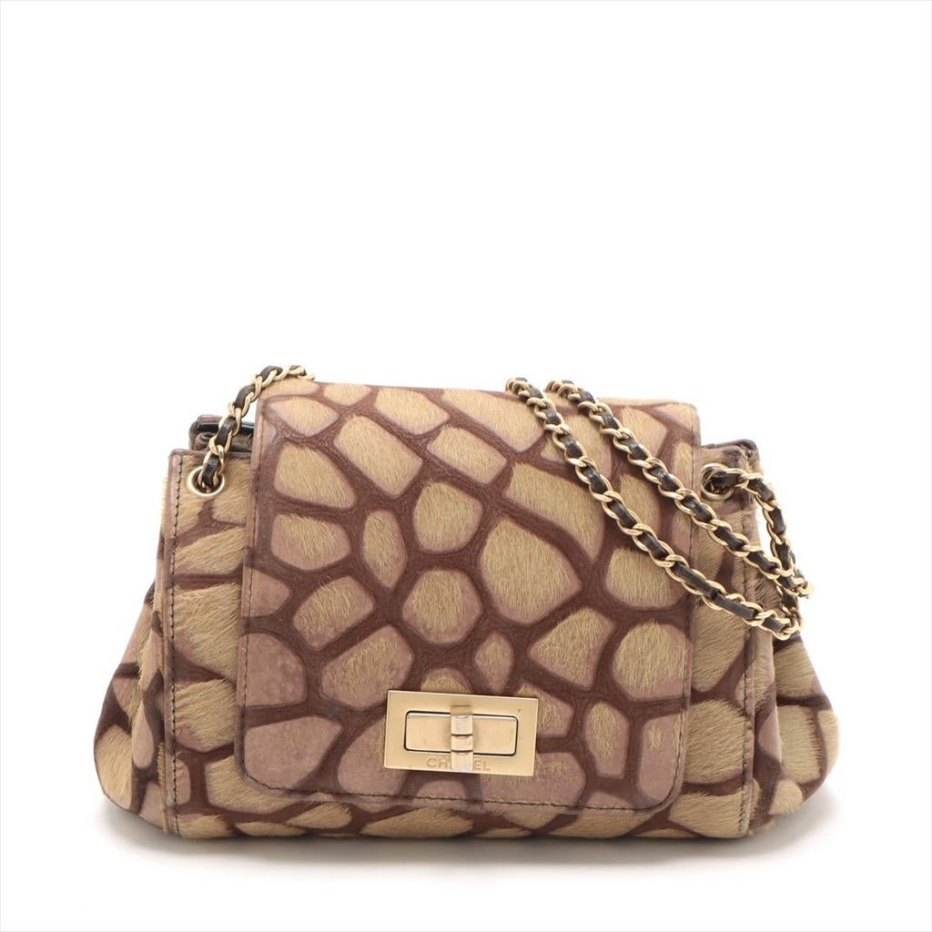 Chanel 2.55 vintage, Envoi, Utilisé, Beige, Sac à main