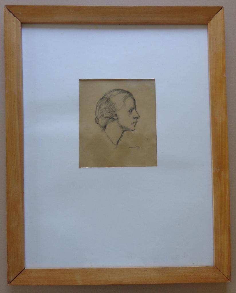 ALBERT VAN DYCK / JONG MEISJE / ORIGINEEL WERK / 63x50cm KAD, Ophalen of Verzenden