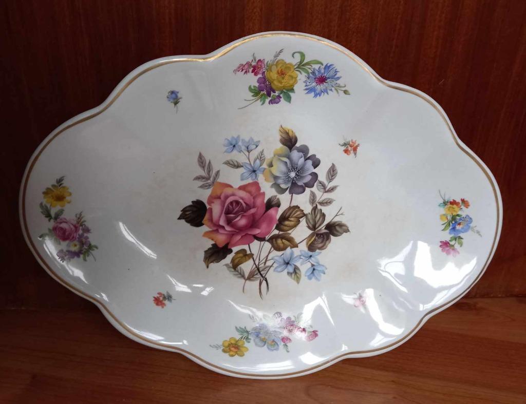 Vintage Schotel - Porcelaine de Bruxelles, Antiek en Kunst, Antiek | Porselein, Verzenden