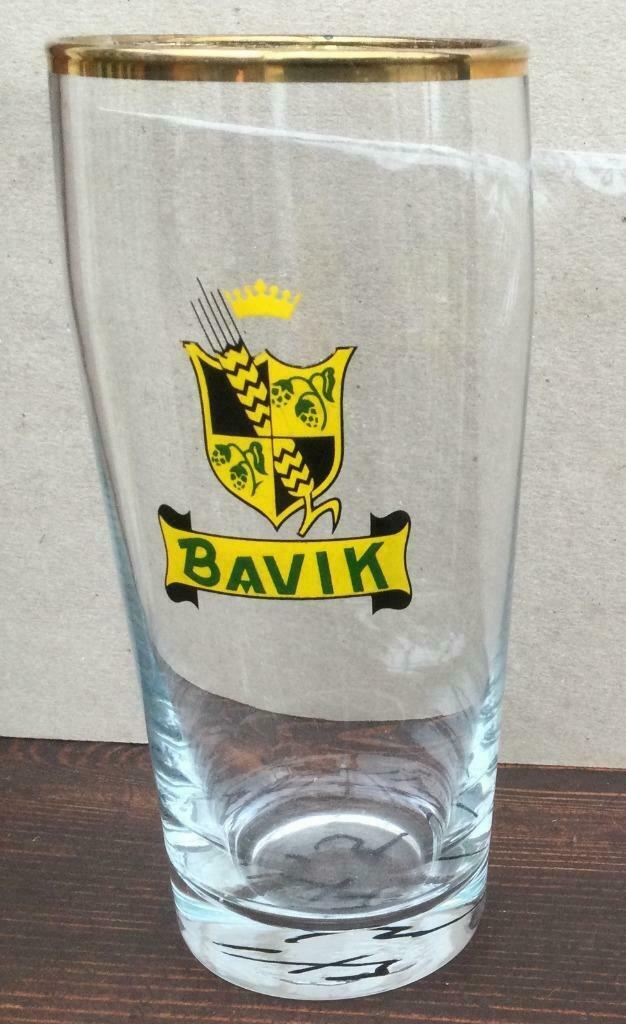 bier brouwerij glas Bavik Bavikhove groen geel zwart schild, Verzamelen, Ophalen of Verzenden, Zo goed als nieuw, Bierglas