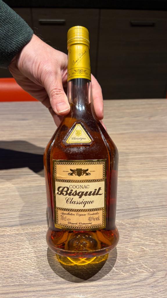 Cognac bisquit classisue 40% 0,7l in originele doos, Verzamelen, Ophalen, Nieuw, Overige typen, Vol