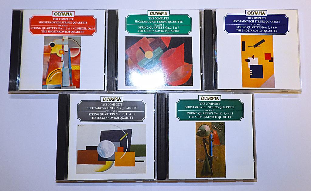 5 x CD Shostakovich String Quartets Olympia England no ifpi, Verzenden, Romantiek, Gebruikt, Kamermuziek