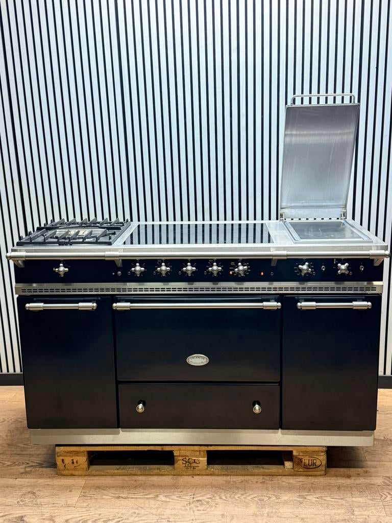 Luxe Lacanche Fornuis keramisch + Wokpit & Plancha 150 cm, Oven, Hete lucht, 60 cm of meer, Ophalen of Verzenden