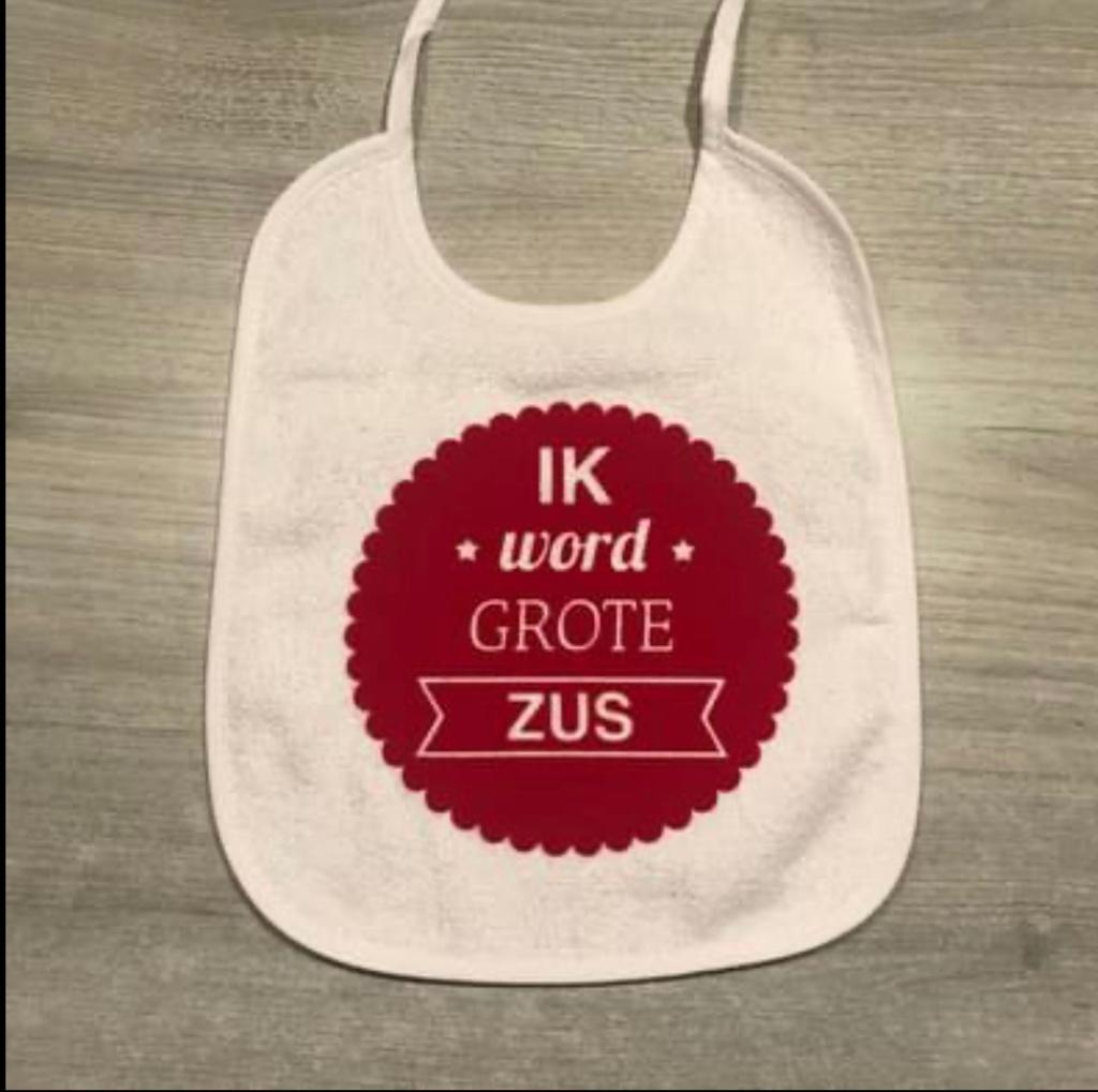Slab met opschrift: Ik word grote zus, Ophalen of Verzenden, Nieuw, Overige typen