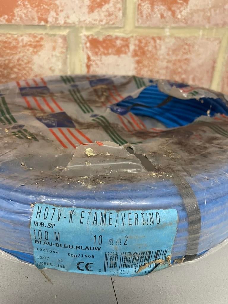 VOB 10mm2 elektriciteitskabel samengeslagen, Doe-het-zelf en Bouw, Elektriciteit en Kabels, Ophalen, Nieuw, Kabel of Snoer