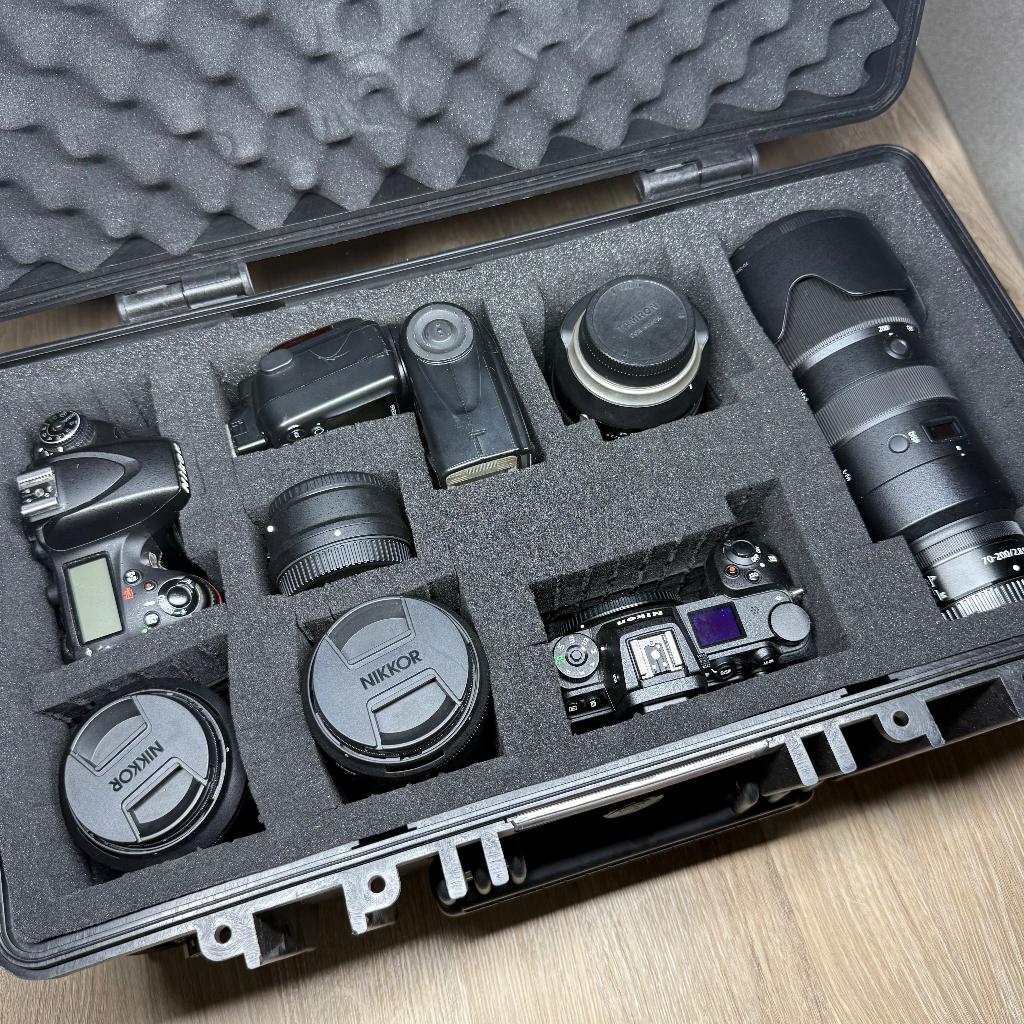 Complete professionele set Nikon camera's en lenzen, Enlèvement, Comme neuf, Nikon