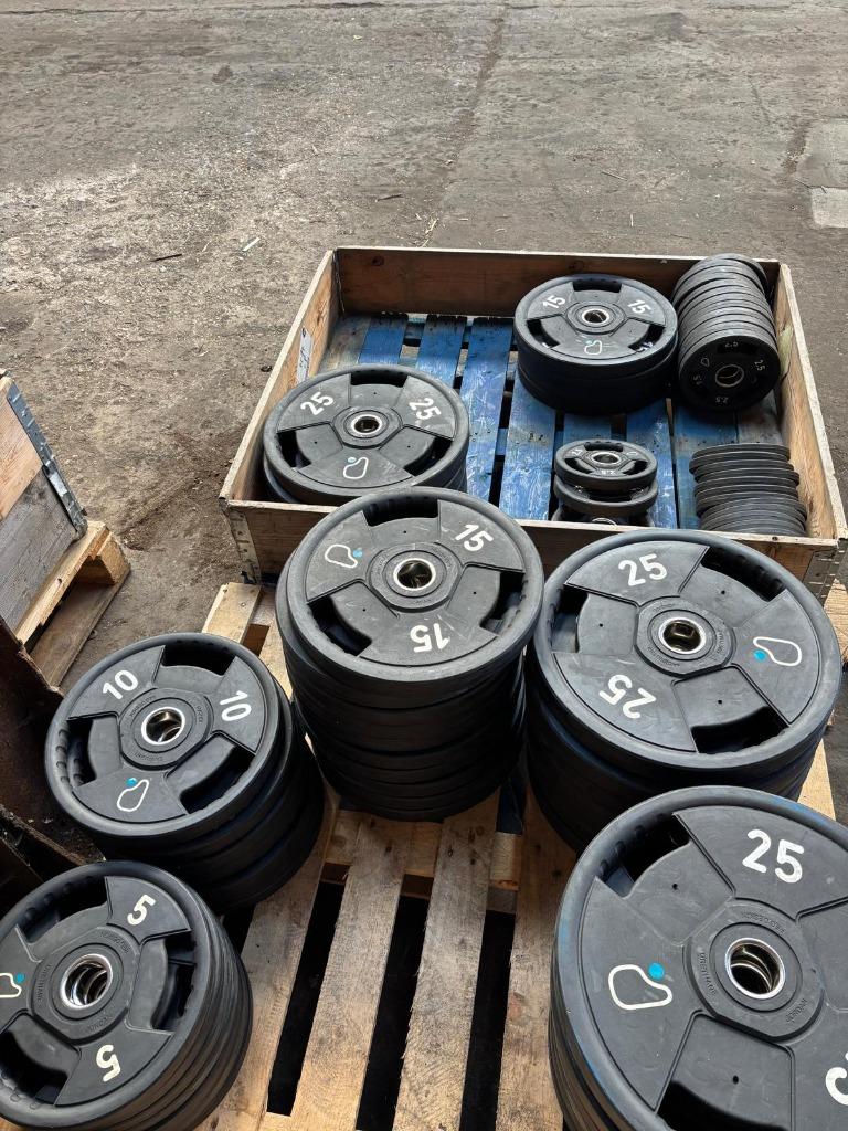 Lot de disques musculation - PureGym 1.25 KG à 25 KG, Enlèvement ou Envoi, Utilisé, Bras, Haltère