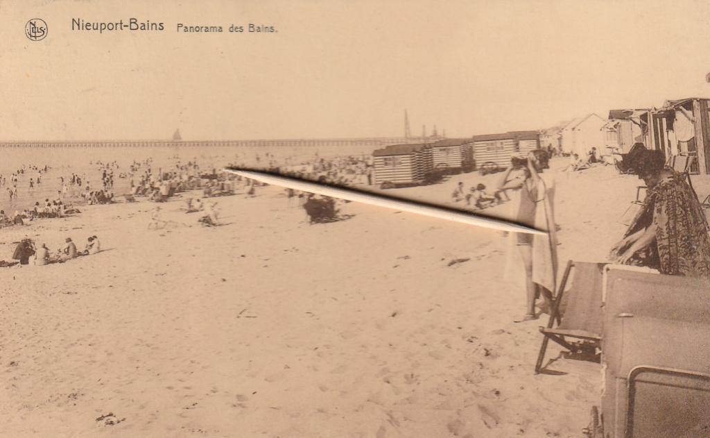 Carte postale Nieuwpoort-Nieuport-Bains, Panorama des bains,, Collections, Cartes postales | Belgique, Envoi