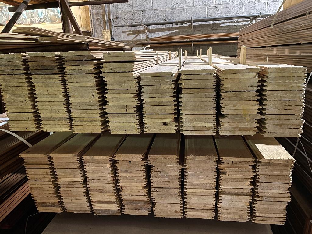 Planche en chêne/rabat/planchette 15x130mm Longueur 300cm, Bricolage & Construction, Bois & Planches, Neuf, Enlèvement ou Envoi