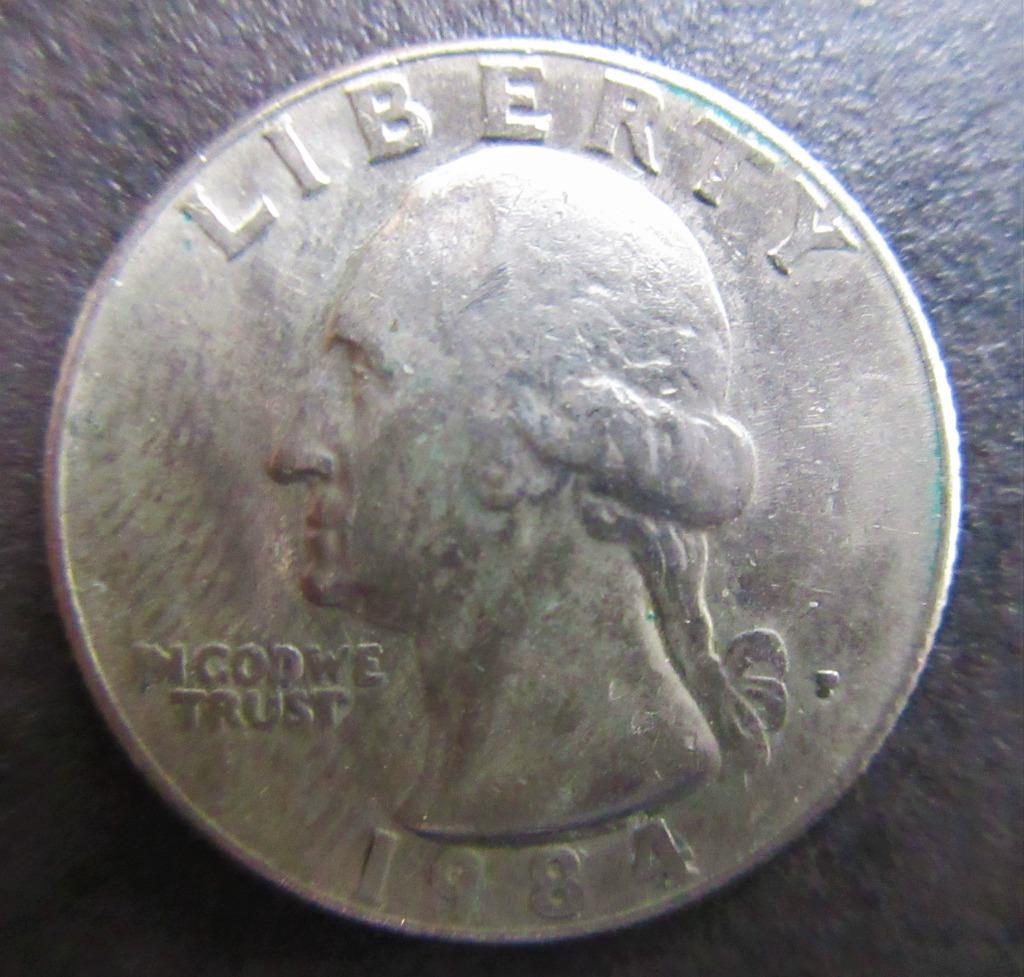 Pièce d'un quart de dollar 1984 - Washington, Enlèvement ou Envoi, Amérique du Nord, Monnaie en vrac