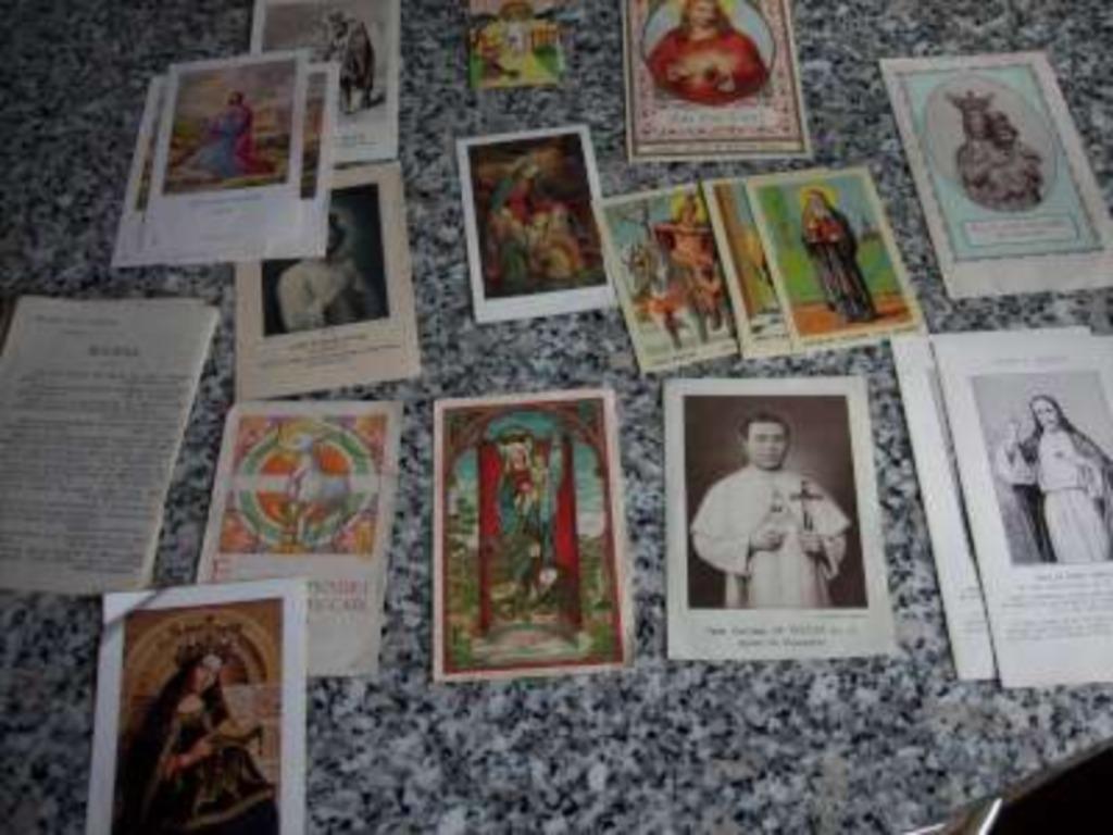 oude heiligenprenten, Verzamelen, Bidprentjes en Rouwkaarten, Ophalen of Verzenden
