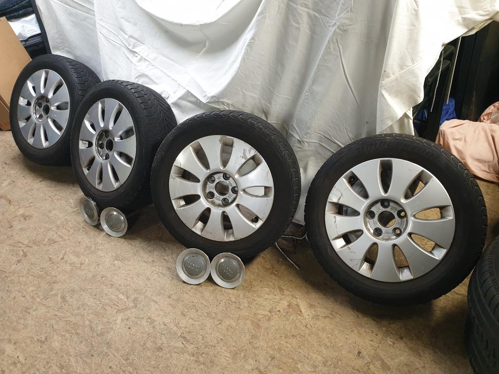 Winterbanden op Audi A3 velgen, Ophalen, Gebruikt, 16 inch, Banden en Velgen