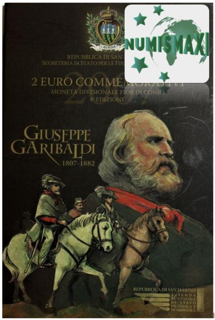 2 euros Saint-Marin 2007 Garibaldi, Enlèvement ou Envoi, Saint-Marin, 2 euros
