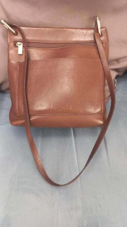 Superbe sac"NATHAN"brun en cuir, Enlèvement, Comme neuf, Brun