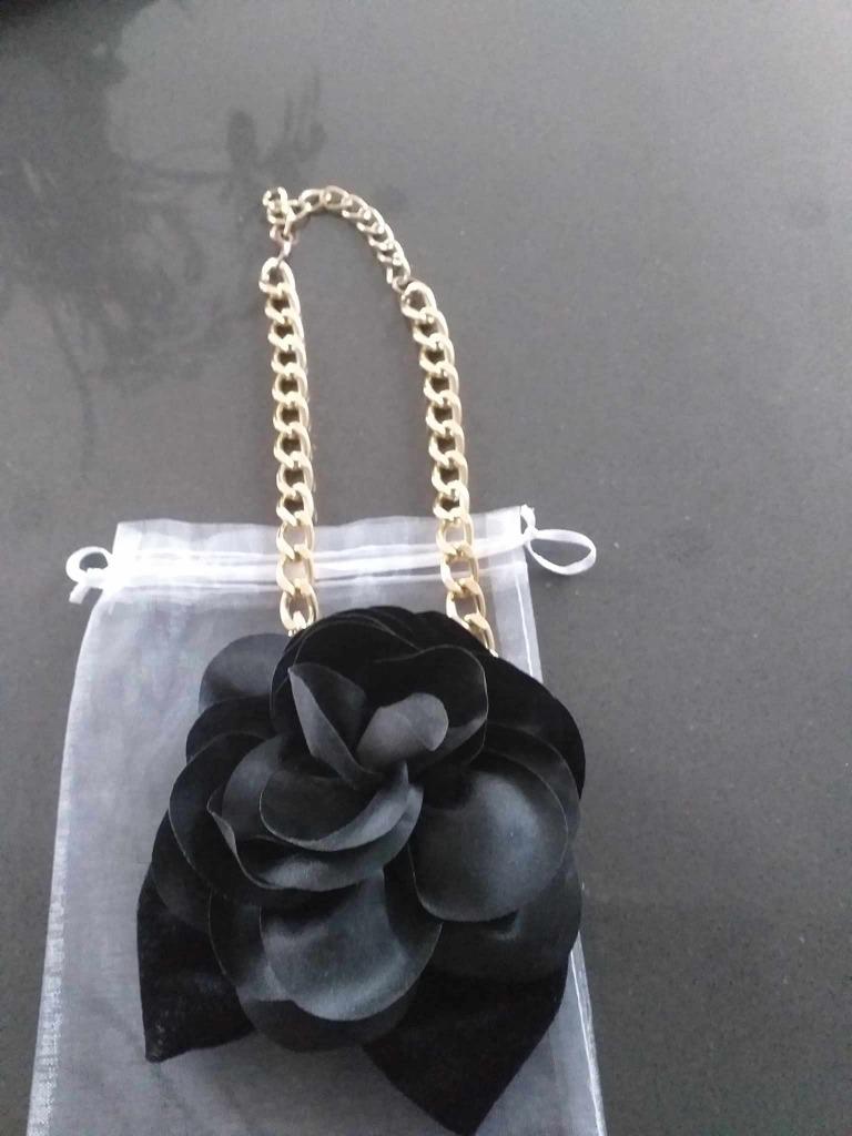 Rozenketting, Handtassen en Accessoires, Kettingen, Ophalen of Verzenden, Zo goed als nieuw, Zwart, Overige materialen