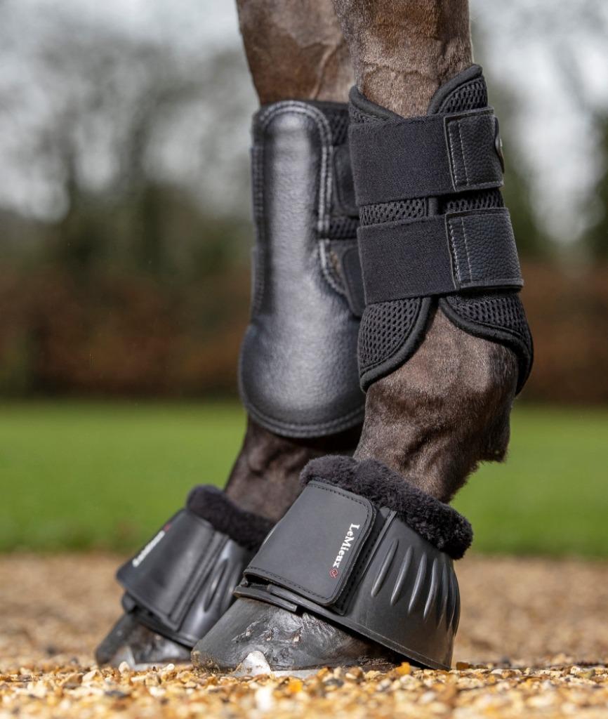 LeMieux Springschoenen Rubber met fleece rand zwart M+L+XL, Ophalen of Verzenden, Nieuw, Rijden