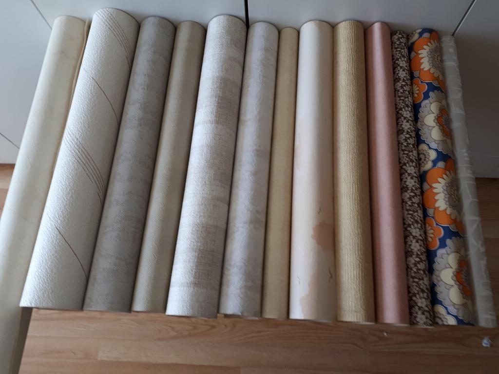 11 verschillende restjes behangpapier , ook apart te koop, Enlèvement ou Envoi