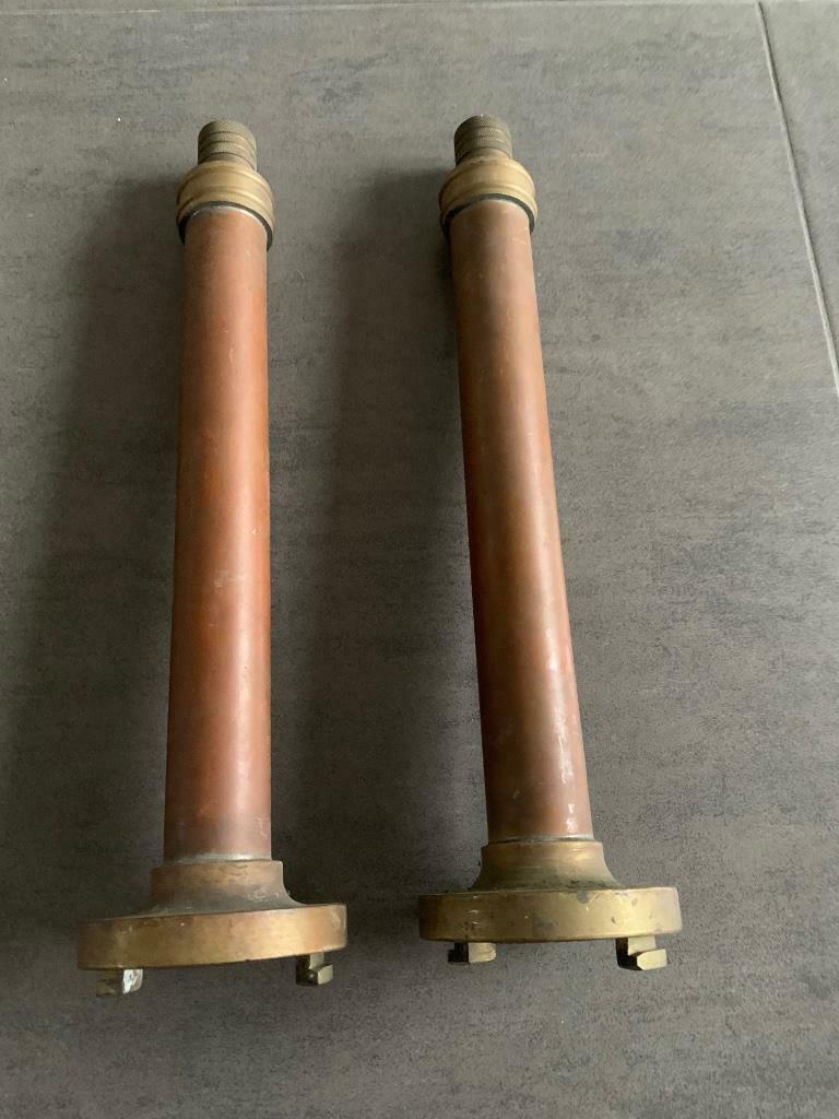 2 koperen brandweerlansen, Ophalen, Koper