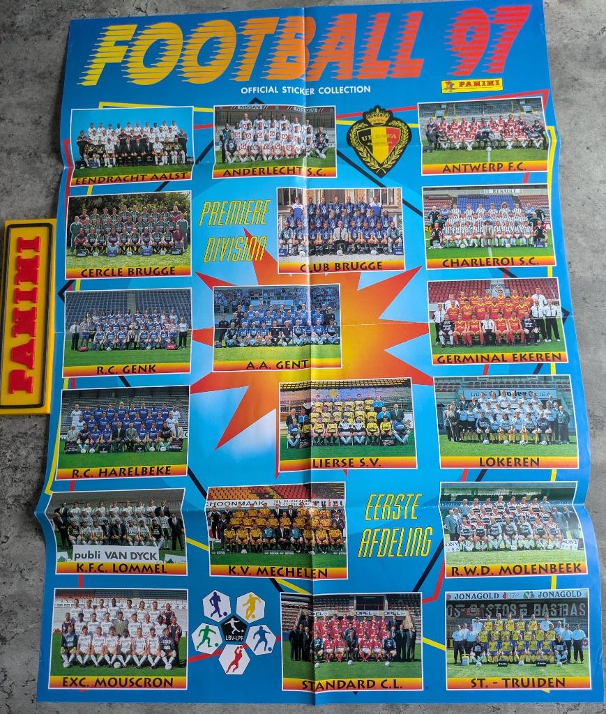 PANINI VOETBAL POSTER FOOTBALL 97  ANNO 1997, Verzenden, Zo goed als nieuw