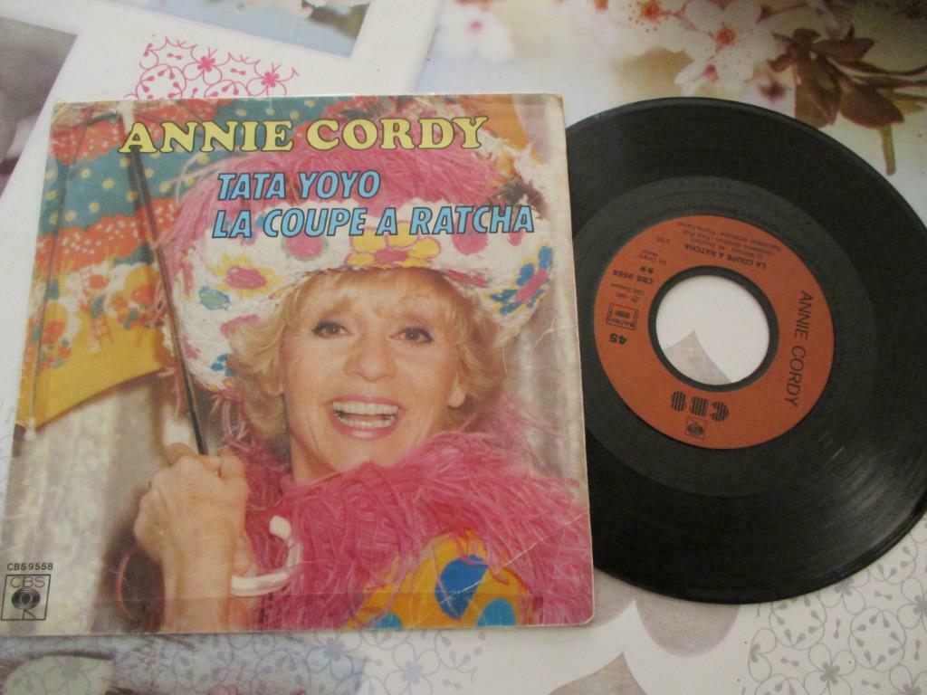DISQUE VINYL 45 TOURS ANNIE CORDY "TATA YOYO.", Enlèvement ou Envoi, Autres genres, Single