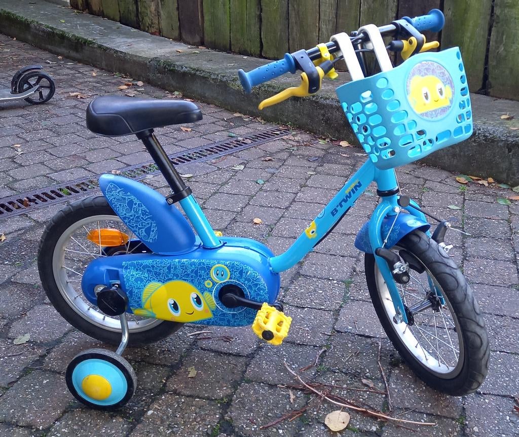 Kinderfiets, Fietsen en Brommers, Fietsen | Kinderfietsjes, Ophalen, Zo goed als nieuw, Minder dan 16 inch, Zijwieltjes