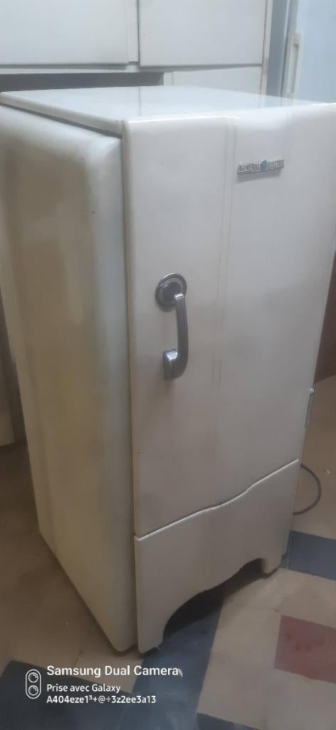 Frigo ancien general electric vintage fonctionne, Enlèvement, Utilisé, Avec compartiment congélateur